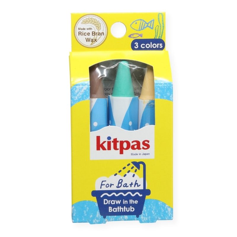 Kitpas Rice Wax Bath Crayons 3 Pack - Turtle